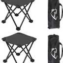 Wind Tour Portable Folding Camping Stool Outdoor Camping Lightweight Small Chair for Fishing Hiking Gardening and Beach with Carry Bag (Black－2)
