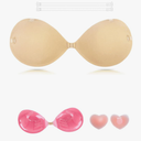 Sticky Bra Push up, Adhesive Strapless Bras for Women Dress Backless Invisible Detachable Strap Nipple Covers, size C