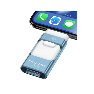 256GB Flash Drive for iPhone Photo Stick,Thumb Drive USB Stick High Speed Transfer USB Drives External Picture Video Storage Memory Expansion for iPhone/iPad/PC (Blue)
