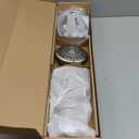 Handheld Showerhead & Rain Shower Combo for Easy Reach, 27.5" Drill-free Stainless Steel Slide Bar, 5of 5-setting Handheld Shower and Showerhead, with 5ft Hose -Brush Nickel