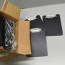 24 Pack Bulk Mini Clipboards, Black A5 Memo Clipboard 5.9x8.8 Inch Plastic Check Presenters for Restaurants School Office Hotel Shopping List