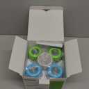 Matyz Glass Breastmilk Storage Containers, 4 Pack, 6 oz Bottle, Fit with Spectra Medela Avent Pump - Wide Mouth Breastmilk Collection and Storage Bottle with Lids - No BPA (2 Green & 2 Blue Lids)