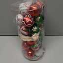 Valery Madelyn Christmas Ornaments Tree Decorations, 30ct Red Green White Shatterproof Christmas Ball Ornaments Set, 2 Inch Decorative Hanging Ornament Bulk for Xmas Holiday Party Decor