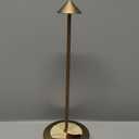 Rechargeable Cordless Table Lamp, 6000mAh LED Battery Operated Desk Lamp Touch 3 Color Stepless Dimming Portable Outdoor Waterproof Table Light for Patio/Restaurant/Dining/Home(Bronze)