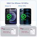 Compatible with iPhone 12 Case & iPhone 12 Pro Case 6.1" with Invisible Ring Stand [Compatible with Mag-Safe] Translucent with Magnetic Kickstand, Blue