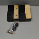 2 Inch Wooden Sofa/Bed Riser L Shaped Wood Furniture Legs/Couch Legs/Replacement Sofa Feet/Dresser Leg Set of 4 (Rectangle, Black)