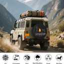 Rv Spare Tire Cover Wheel Covers for RV Tires Waterproof Dust-Proof Tire Protectors Spare Tire Cover for RV Travel Trailer Truck SUV (fire, 16IN)