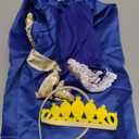 ReliBeauty Medieval Costume Girls Renaissance Princess Queen Costume for Girls Dress up (6/120, Blue)