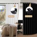 Aluminum Ceiling Curtain Track Set with Hooks Ceiling Mount and Wall Mount Room Divider Sliding Curtain Tracks Rods Flexible Heavy Duty Curtain Rail Hook Sets,Black,6FT