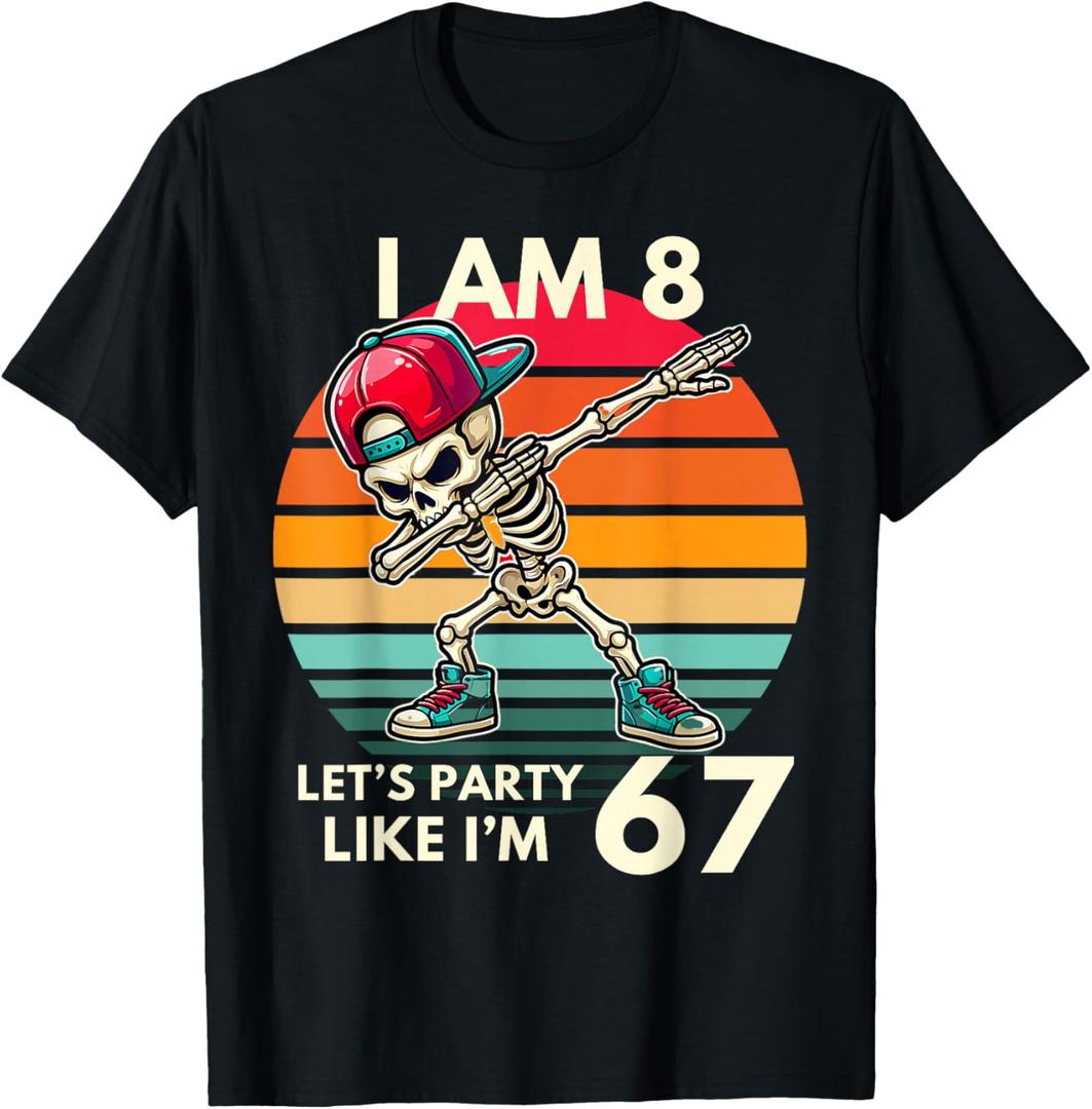 I'm 8 Year Old 8th Birthday 67 Party Like I'm 6 7 Boy Kids T-Shirt Small