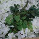 Fake Flowers Indoor Plants, 2Pcs Greenish White Hanging Wisteria Decoration, Light Cream White UV & Fading Resistant, Room Decor for Kitchen Living Room Bathroom Centerpiece Table