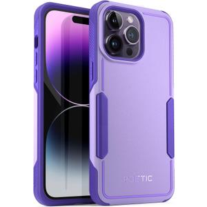 Poetic Neon Series for iPhone 14 Pro Case, Dual Layer Heavy Duty Tough Rugged Light Weight Slim Shockproof Protective Drop Protection Phone Case 2022 New Cover for iPhone 14 Pro (6.1 Inch), Purple