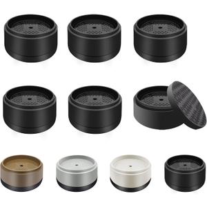 Furniture Risers Bed Risers Heavy Duty 1 inch, 2 inch, 3 inch, 4 inch Round Adjustable Bed Lifts Riser for Desk Legs Table Couch Sofa Chair Refrigerator Washing Machine (1 Inch, Black, 6 Pack)