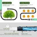 Flat Soaker Hose 25ft, Garden Hose with Heavy Duty Double Layer Design, Drip Irrigation Hose Saves 80% Water, Leak Proof Sprinkler Hose for Garden, Lawn, Vegetable plot