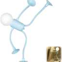 Changeable Shape Funny Sportsman Night Light, 2025 New Little Man Lights with Suction Cups, Mini Funny Sportsman Night Light for Bedroom, Bathroom, Corridor, Kitchen (Blue)