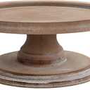 SOFE Round Wood Cake Stands Farmhouse Risers for Display Decorative, Cake Pedestal Serving Platter for Coffee Dessert Table, Party, Wedding, Dining Room, Living Room, 
L x W x H	10.7 x 10.7 x 4.5 inches