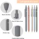 2 x 5pcs Gel Pens (0.5mm Tip), Retractable Quick Dry Black Ink Pens Fine Point Premium Cute Rolling Ball Smooth Writing Aesthetic Pens Comfort Grip for School Office Supplies (Morandi)