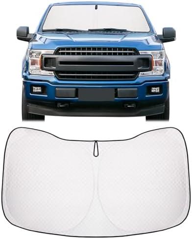 ZATOOTO Windshield Sun Shade for Ford F150 2021-2025, Reflective Silver Car Window Shade for Front Windshield, Blocks UV Rays and Reduces Heat, Car Sun Shade for Protecting Interiors