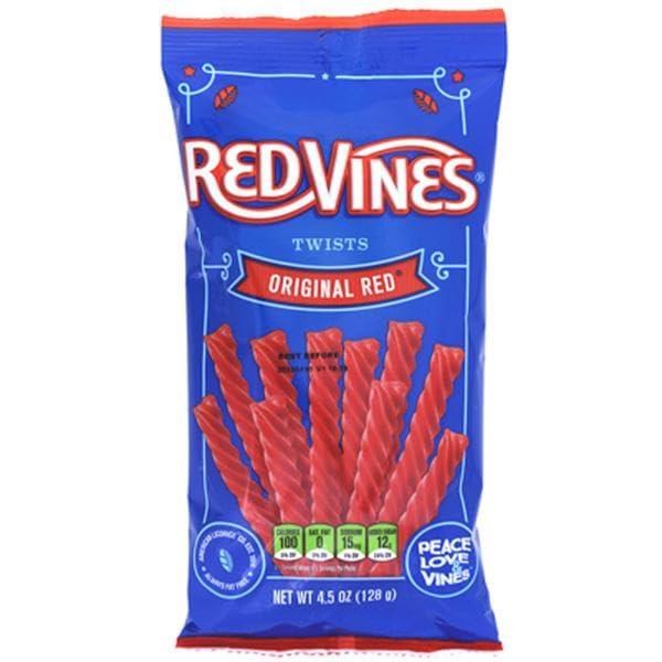 Red Vines Twists Original Red 128g, 24 Counts,  Best By 03/22/2027