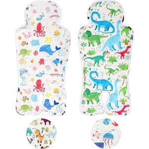 Suzile 2 Pcs Baby Gel Car Seat Cooler Pad Double Side Universal Breathable Stroller Cooler Mat Car Seat Cooling Pad Stroller Cooling Pad Car Seat Liner for Stroller Baby Dining Chair Child Safety Seat