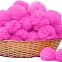 60 pc Artificial Marigold Flowers for Diwali Decorations, Day of The Dead, Da de Muertos, Ofrenda & Halloween Dcor- Cempasuchil Flowers for Home, Wedding & Festival (Pink)