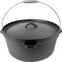 Cuisiland Seasoned 12 Quart DIA 14IN Cast Iron Dutch Oven lip lid
