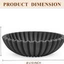 YMXYJM Large Decorative Bowl, Modern Handicraft Bowls for Home Decor, Decorative Fruit Bowl for Kitchen, Ruffle Bowl Decor, Stylish Key bowl for Entry Table, Artificial Stone Black