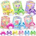 Valentines Day Gifts for Kids - 24 Pack Axolotl Plush Toys Keychains, Valentines Day Cards for Kids School Classroom Prize Exchange, Goodies Bag Stuffers, Valentine Cards Party Favors for Boys Girls