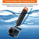 BO&DQQ Underwater Waterproof Case Compatible with DJI Osmo Action 5 Pro/Action 4/Action 3, 164FT/50M Dive Diving Housing Cover Shell with Camera Handle Mount Accessories Kit
