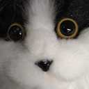 Chongker Interactive Companion Robot Cat Pets, Handmade Stuffed Animals Cat Plush with Voice Response, Realistic Heartbeat and Purring, Gifts for Parents, Seniors, Elderly Black cat