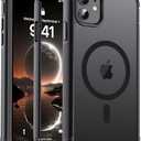 jaroco Magnetic for iPhone 11 Case, [Compatible with MagSafe][Military Grade Drop Protection][Heavy Duty Protection][Non-Slip][Shockproof] 2-Layer Durable Bumper Phone Case 6.1''-Black