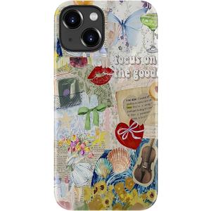 DorisMax for iPhone 15 Plus Case - Wireless Charging - Cute Wildflower