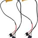 2Pcs H7 Load Resistor Kit Fix Hyper Flash, 50W 6 Ohm H7 Resistors for Switchback Turn Signal Light, Load Resistor Turn Signal Kit Canbus Decoder