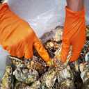 TitanFlex Heavy Duty Orange Industrial Nitrile Gloves with Raised Diamond Texture, Latex Free (6mil/8mil)