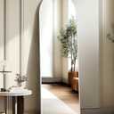 Arched Full Length Mirror, 56"x15" Standing Body Mirror for Wall, Silver