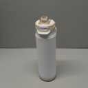 ZULU Powerfill Pro 24oz Stainless Steel Water Bottle with Quick Fill Lid, Triple Walled Vacuum Insulated Metal, Leak Proof Locking Lid, Sip and Chug, Reusable BPA Free, White