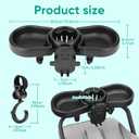 Universal Stroller Snack Tray, 4 in 1 Stroller Tray Attachment with Cups Phone Holder for Baby Toddler Stroller, 360 Rotation Universal Stroller Tray Compatible with Uppababy, Baby Jogger, etc