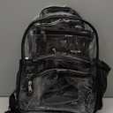 MAY TREE Clear Backpack Stadium Approved for Women and Men, Clear Bag for Stadium Events, Transparent bag for Concert Sporting Festival, Black (Medium)