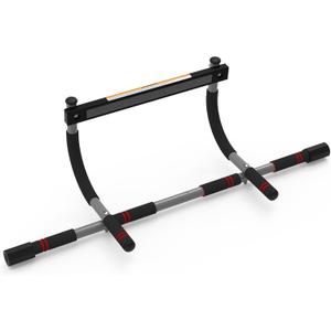 leikefitness Pull-Up Bar For Door Frame Adjustable Portable Upper Body Fitness Workout For Home Gyms (Grey)