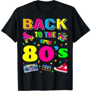 Back to 80's 1980s Vintage Retro Eighties Costume Party Gift T-Shirt, 2XL