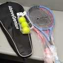 AboveGenius Neon Tennis Rackets 2 Pack for Adults- 27" Lightweight Aluminum Tennis Racquet Set with 3 Balls & Bag- Vibrant High-Visibility Matte Finish for Men Women Beginners, 27 inches , 105 square inches