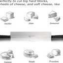 DELFINA 15 Inch Double Handle Cheese Knife with Blade Protector, Stomatal Blade with 5" Plastic Comfortable Handles, Cheese Knife for Cheese,Cakes,Vegetables,Butter,Soaps