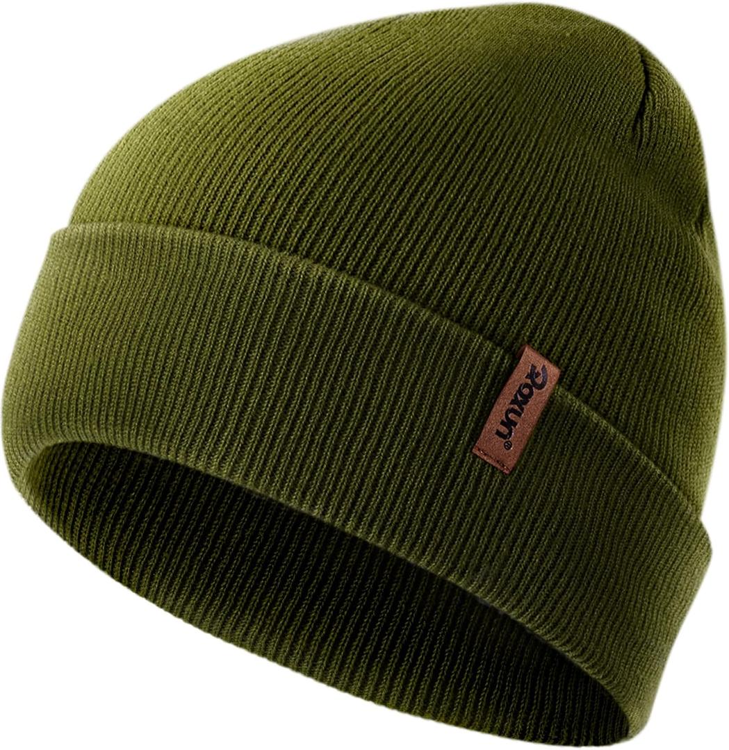 Beanie for Men/Women Winter Hat Knit Cuffed Soft Warm Unisex Skull Stocking Cap (Army Green)