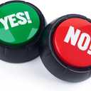 MyMealivos Funny Buzzer Button Toy - Gag Gifts, Game Addition, Stocking Stuffer (Yes No) (Green)