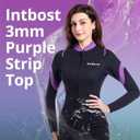 Wetsuit Top Men Women 2mm 3mm Neoprene Wetsuit Jacket Long Sleeve Wet Suit Tops Front Zip Warm Wets Suit Jackets Shirts Stretch for Snorkeling Swimming Surfing Scuba Diving Water Sport, Large