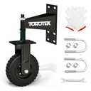 5inch Gate Wheels Fence Gate Wheel for Wooden or Metal Tube Gates, Upgrade Heavy Duty Gate Wheel 500lb Capacity Upright Spring-Loaded Gate Casters Suitable for Various Land Surfaces