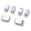 Hand Control Chrome Switch Caps Kit for Harley Sportster XL Dyna Softail Road King 1996-2013