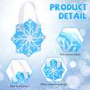 2 x Yoojahow 24 Pcs Winter Snowflake Gift Bags Mini Snowflake Shaped Treat Bags with Handles Non Woven Reusable for Winter Party Supplies Goodie Candy Snack Xmas Class Favors Decor Birthday Gift