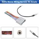 Stereo Wiring Harness Compatible with Ford F150 F250 F350 F450 F550 Explorer Expedition Escape Mustang Radio Wire Harness Lincoln Mercury 24Pin Car Stereo Connector Radio Antenna Adapter