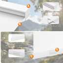 Persilux Free-Stop Cordless Roller Shades for Windows Light Filtering Shades, 5% Openness Solar Screen Semi Sheer Roller Blinds UV Protection for Office and Home. Easy to Install 33" W x 72" H, White